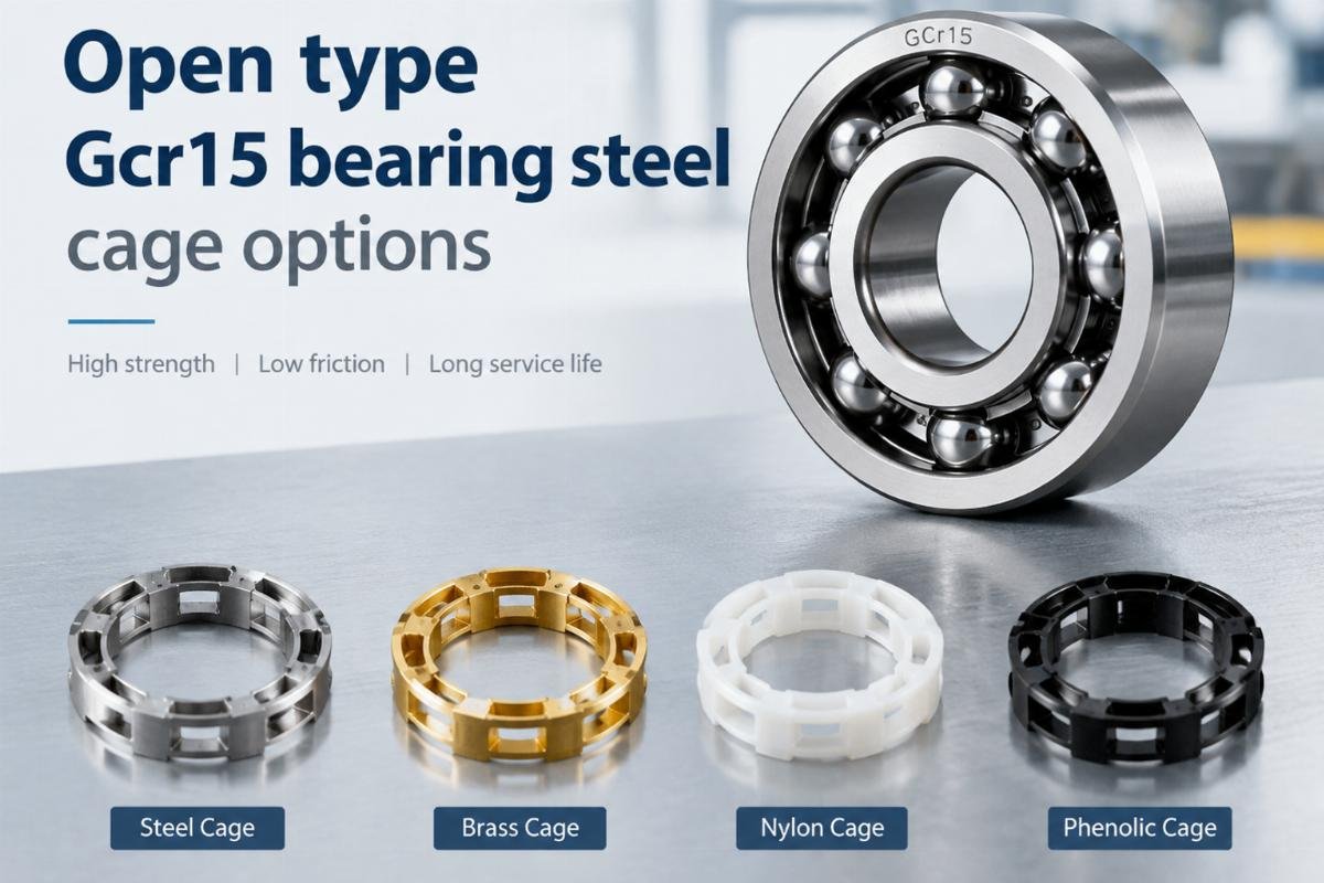 Open type Gcr15 bearing steel cage options