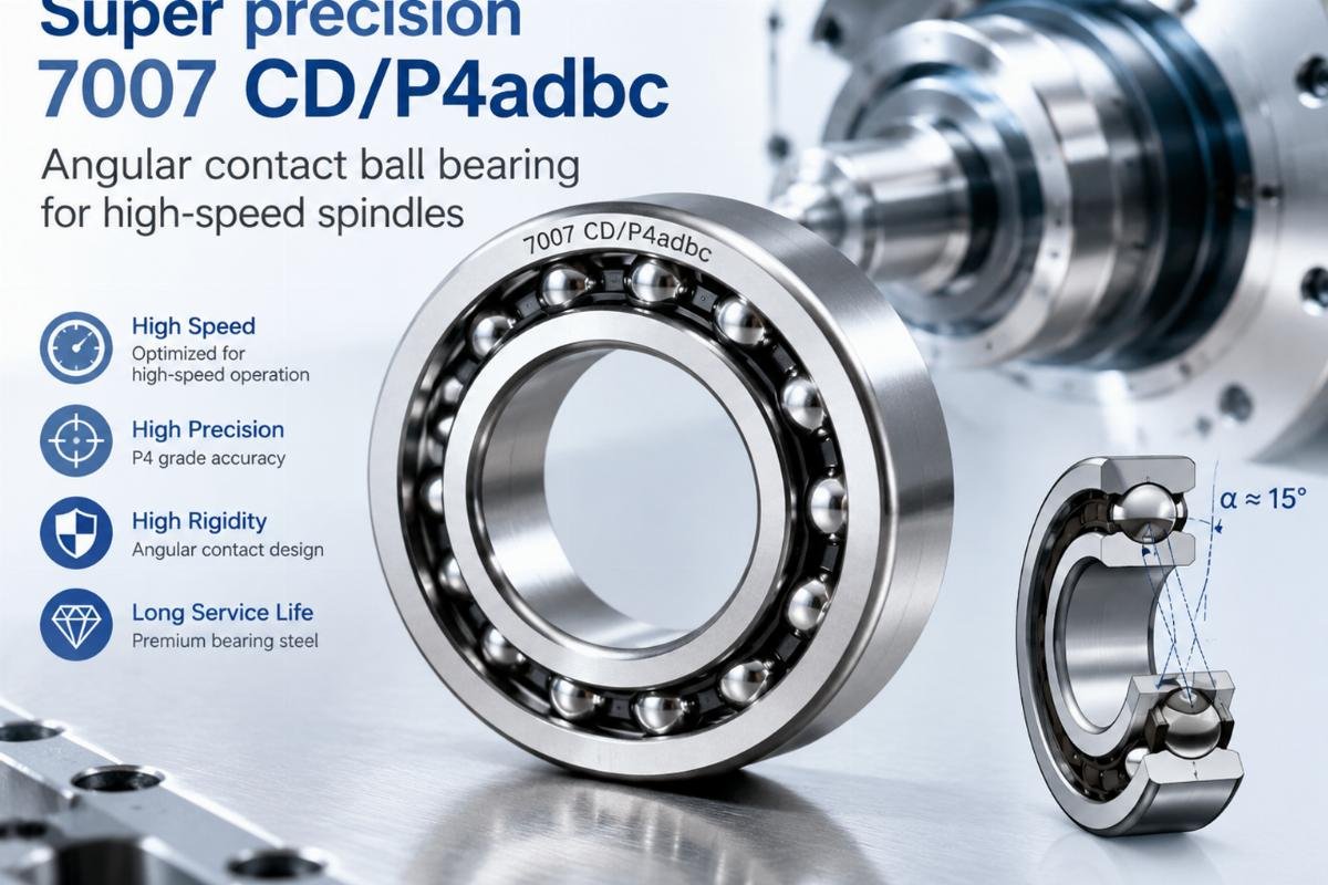 Super precision 7007 CD/P4adbc angular contact ball bearing for high-speed spindles