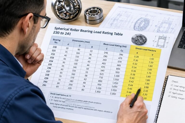 Spherical Roller Bearing Load Rating 230-241 Chart Wholesale Supplier