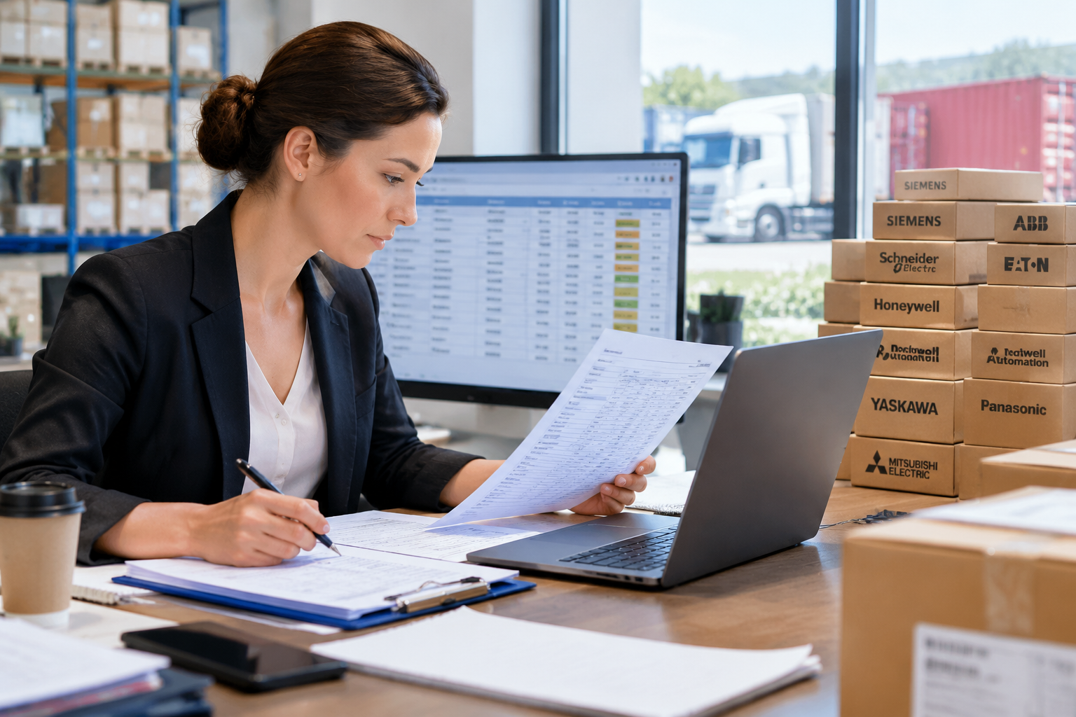 Supply coordinator consolidating a multi-brand order