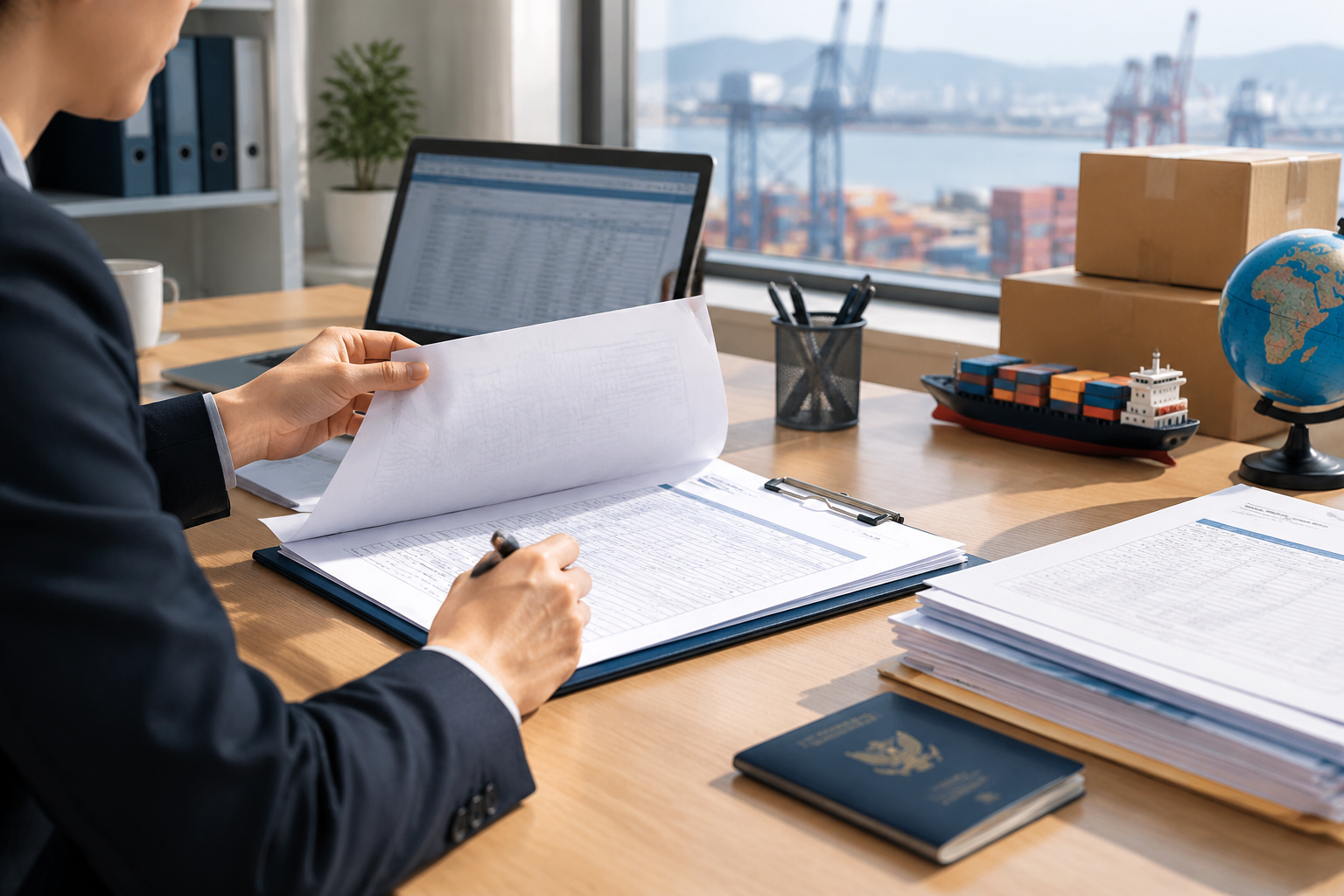 Export documentation being prepared for dispatch